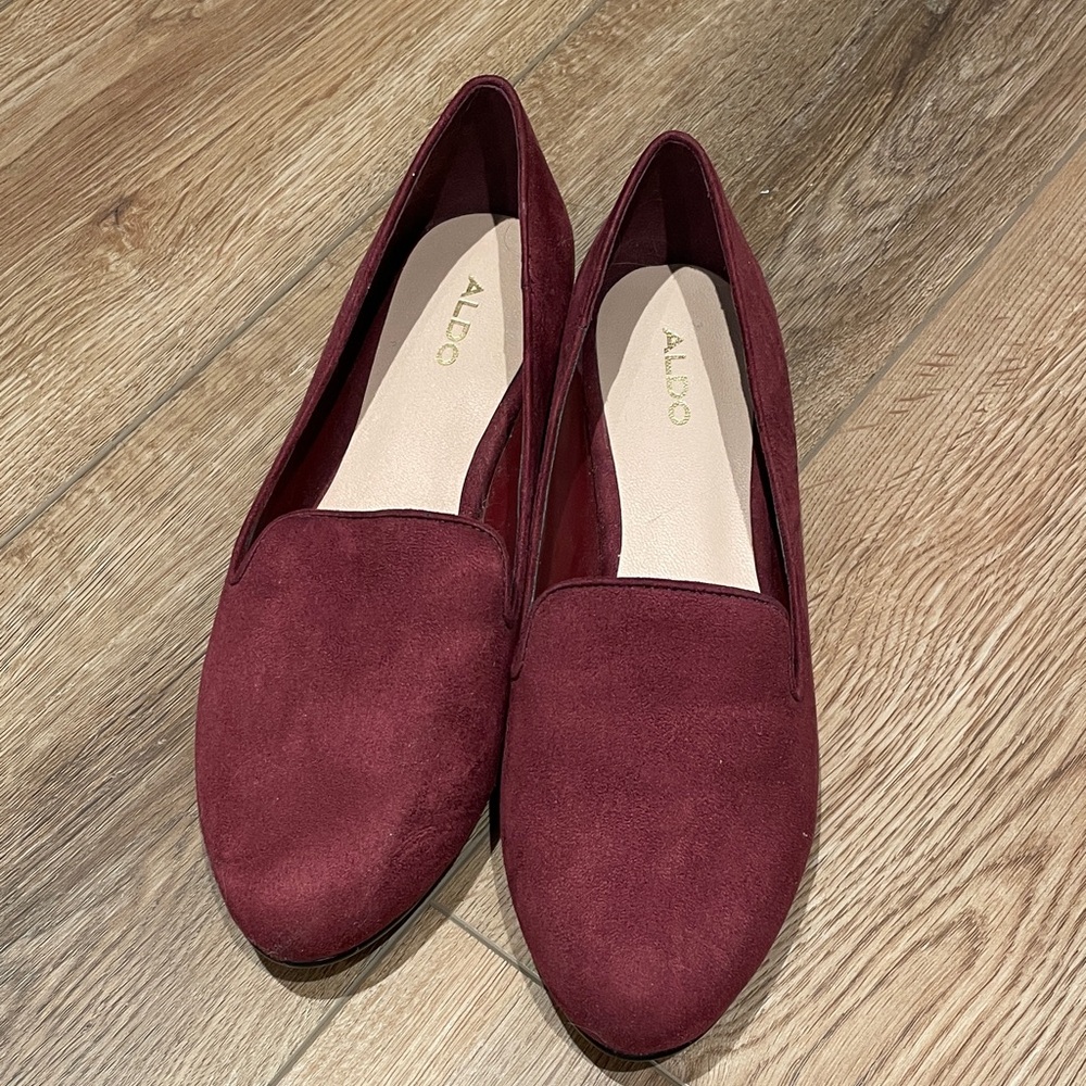ALDO Women's Burgundy Suede Loafers